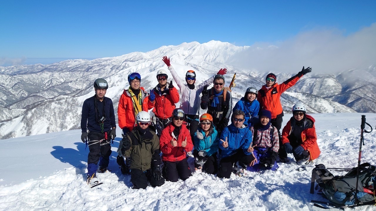 第2回　雪山教室実技　野伏ヶ岳　